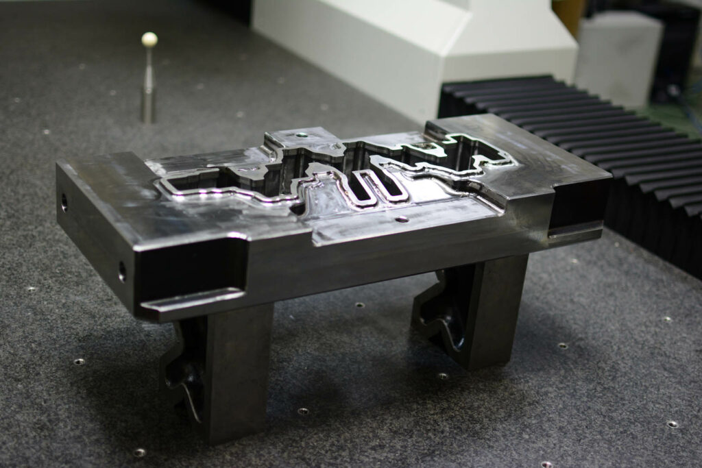 Machined mold for automotive engine components ready for inspection